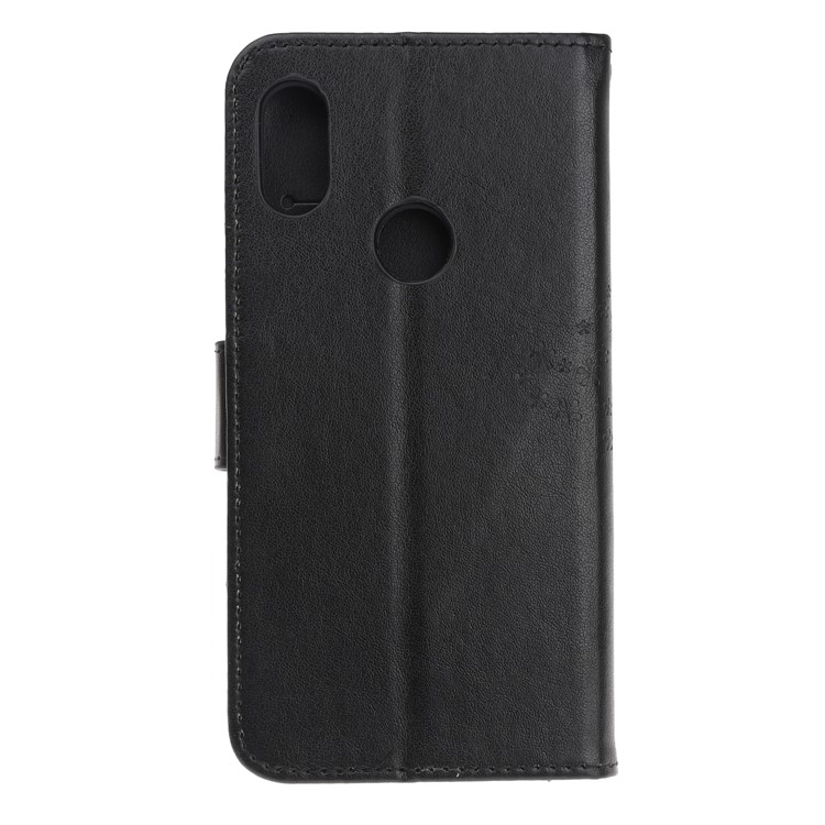 Imprint Tree Owl Wallet Stand Leather Flip Phone Case for Xiaomi Redmi Note 7S / Note 7 / Note 7 Pro (India) - Black-3