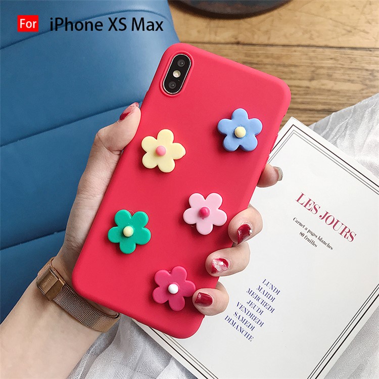 

Cute Flower Candy TPU Phone Case Cover for iPhone XS Max - Red, iPhone XS Max 6.5 inch