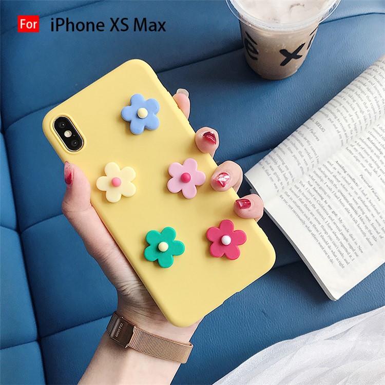 

Cute Flower Candy TPU Phone Case Cover for iPhone XS Max - Yellow, iPhone XS Max 6.5 inch