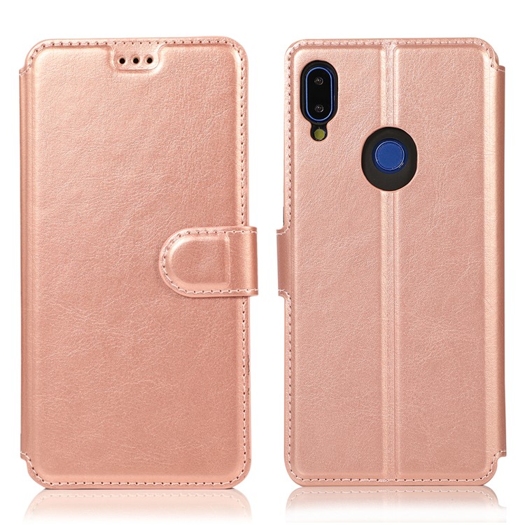 Extreme Series Wallet Stand TPU + PU Leather Protective Casing for Xiaomi Redmi Note 7 / Note 7S / Note 7 Pro (India) - Rose Gold-2