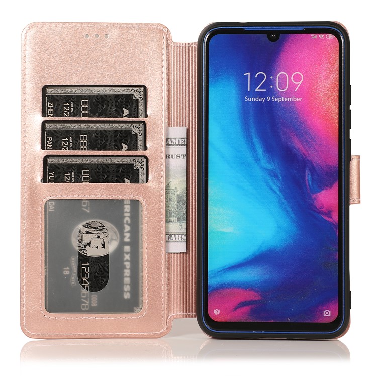 Extreme Series Wallet Stand TPU + PU Leather Protective Casing for Xiaomi Redmi Note 7 / Note 7S / Note 7 Pro (India) - Rose Gold-5