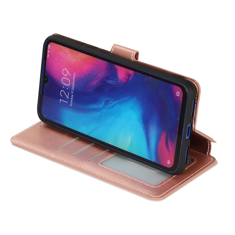 Extreme Series Wallet Stand TPU + PU Leather Protective Casing for Xiaomi Redmi Note 7 / Note 7S / Note 7 Pro (India) - Rose Gold-6