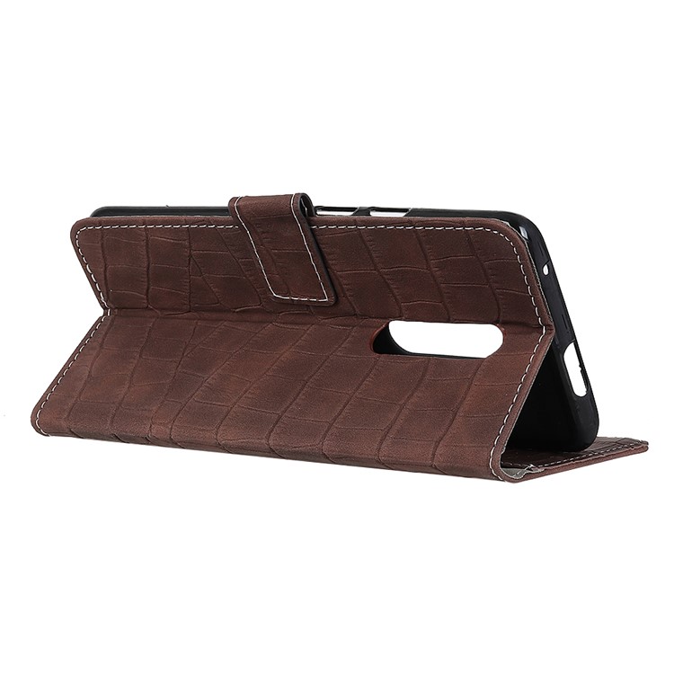 Crocodile Texture PU Leather Stand Wallet Phone Shell for Xiaomi Redmi K20/Mi 9T/Redmi K20 Pro/Mi 9T Pro - Brown-4