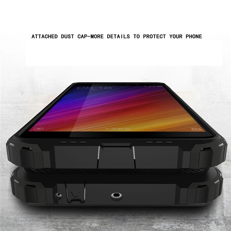 Armor Guard Plastic + TPU Hybrid Case for Xiaomi Mi 5s Plus - Black-2
