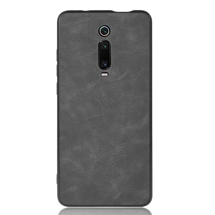 PU Leather Coated TPU + PC Back Phone Casing for Xiaomi Redmi K20/Mi 9T/Redmi K20 Pro/Mi 9T Pro - Dark Grey-2
