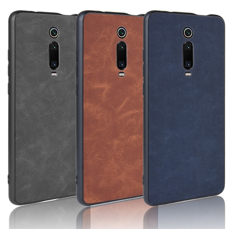 PU Leather Coated TPU + PC Back Phone Casing for Xiaomi Redmi K20/Mi 9T/Redmi K20 Pro/Mi 9T Pro - Dark Grey-6