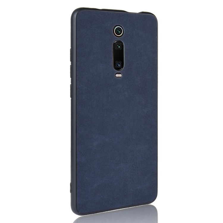 PU Leather Coated TPU + PC Back Phone Casing for Xiaomi Redmi K20/Mi 9T/Redmi K20 Pro/Mi 9T Pro - Dark Blue-3