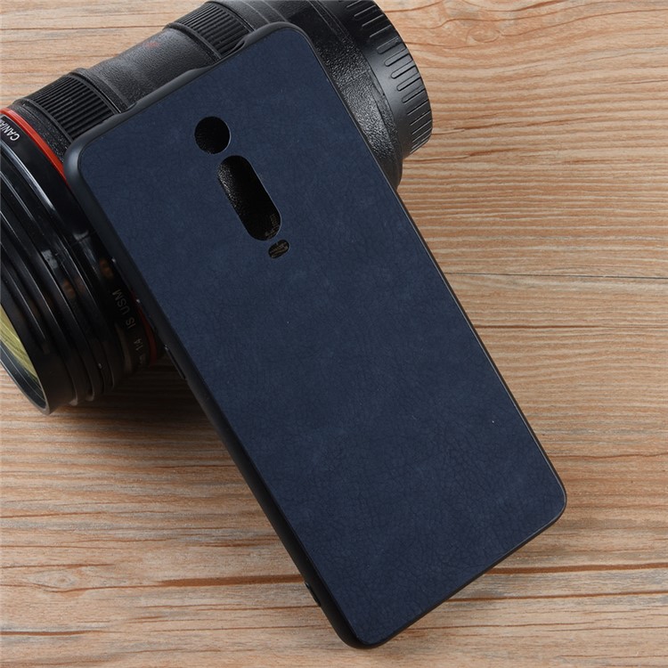 PU Leather Coated TPU + PC Back Phone Casing for Xiaomi Redmi K20/Mi 9T/Redmi K20 Pro/Mi 9T Pro - Dark Blue-4