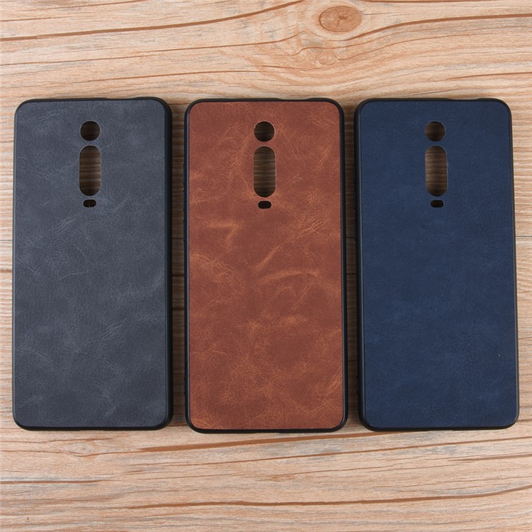PU Leather Coated TPU + PC Back Phone Casing for Xiaomi Redmi K20/Mi 9T/Redmi K20 Pro/Mi 9T Pro - Dark Blue-6