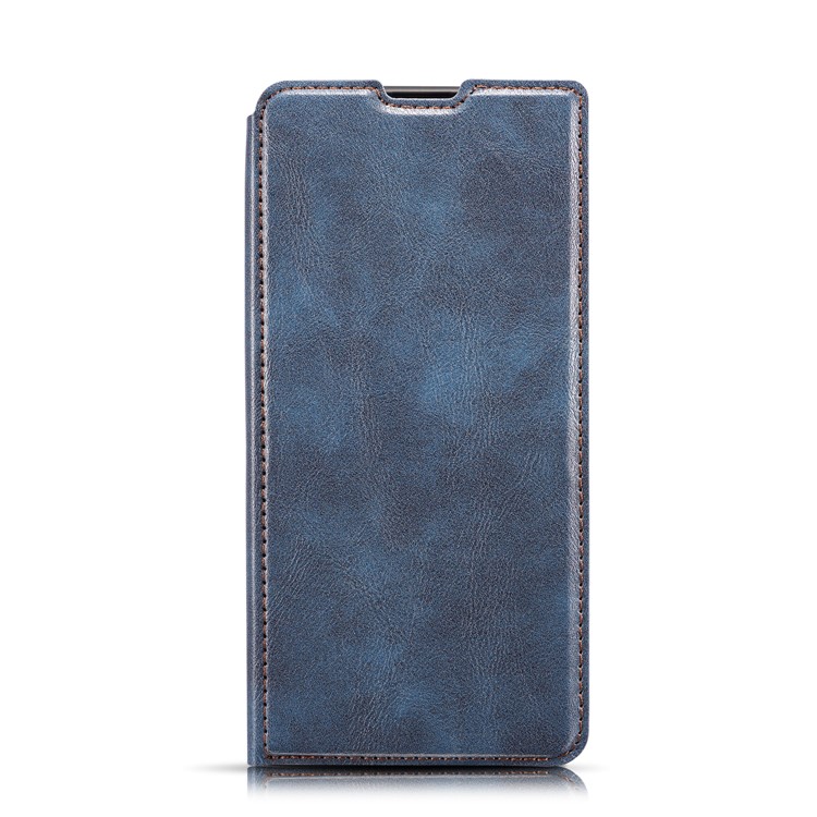 Ultra-thin Simple Style Leather Flip Phone Cover Case with Card Slots for Xiaomi Redmi Note 7 - Blue-3