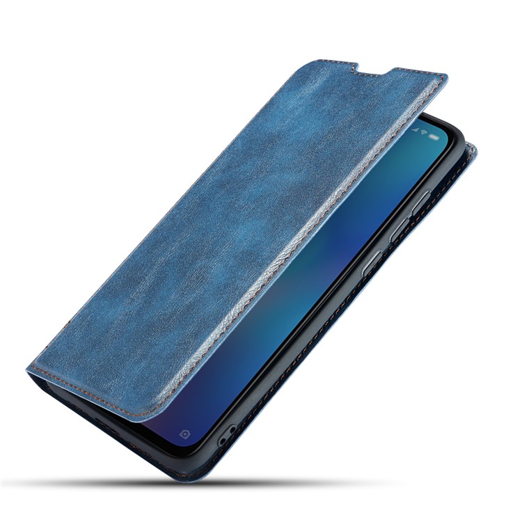 Ultra-thin Simple Style Leather Flip Phone Cover Case with Card Slots for Xiaomi Redmi Note 7 - Blue-6