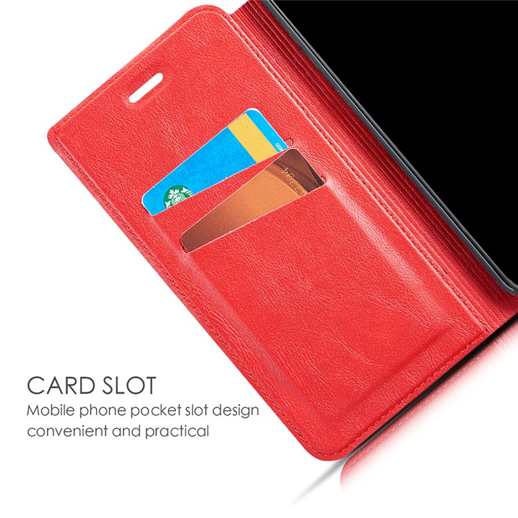 Ultra Thin PU Leather Phone Cover with Stand and Card Slots for Xiaomi Redmi K20 / Mi 9T / Redmi K20 Pro / Mi 9T Pro - Red-9