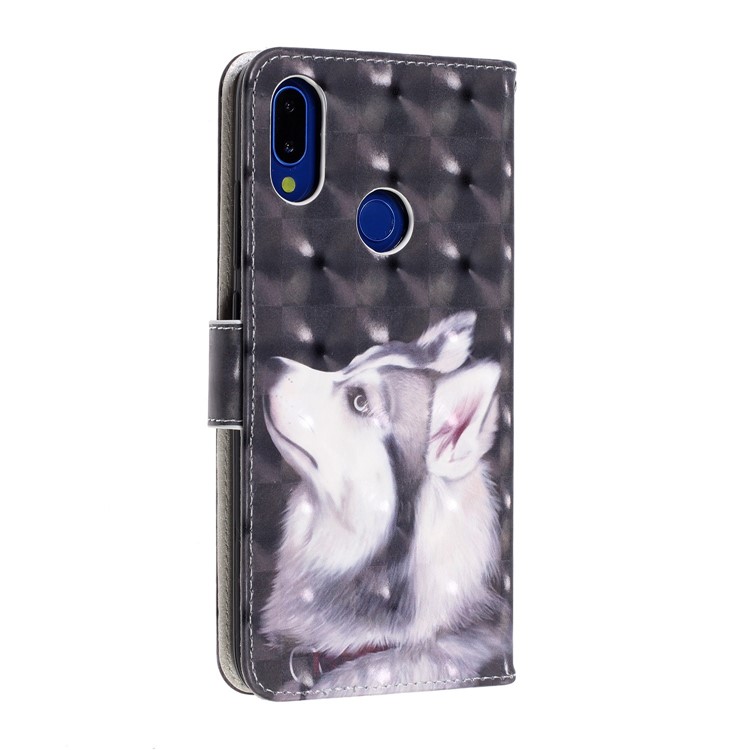 Light Spot Decor Pattern Printing Leather Wallet Stand Case for Xiaomi Redmi Note 7 / Redmi Note 7 Pro (India) / Redmi Note 7S - Fox-4