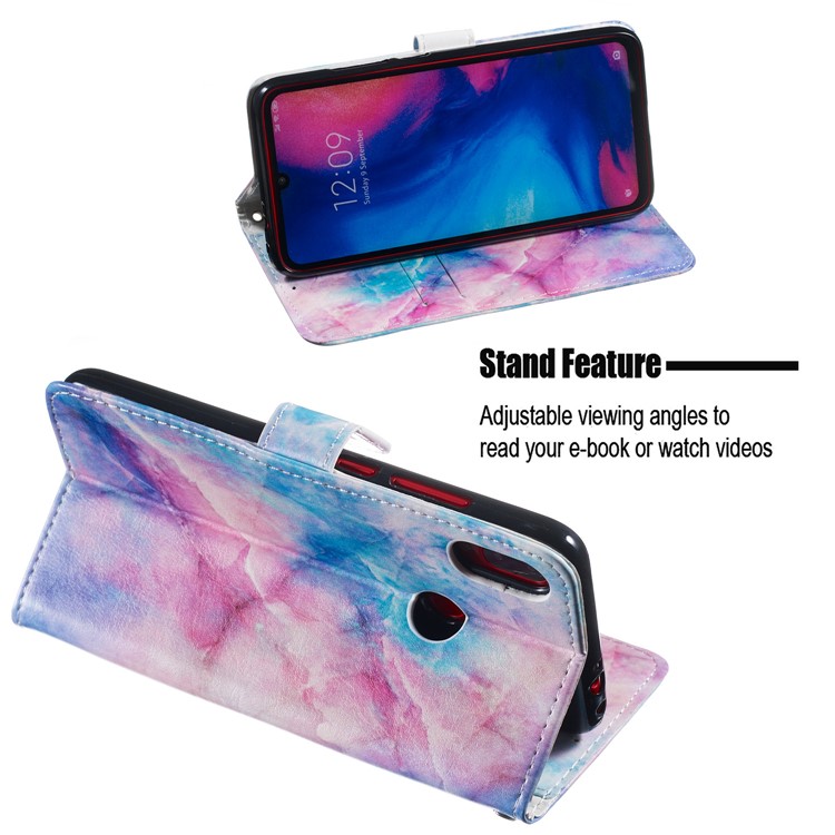 Pattern Printing Leather Wallet Stand Phone Cover for Xiaomi Redmi Note 7 / Note 7 Pro (India) / Note 7S - Style A-5