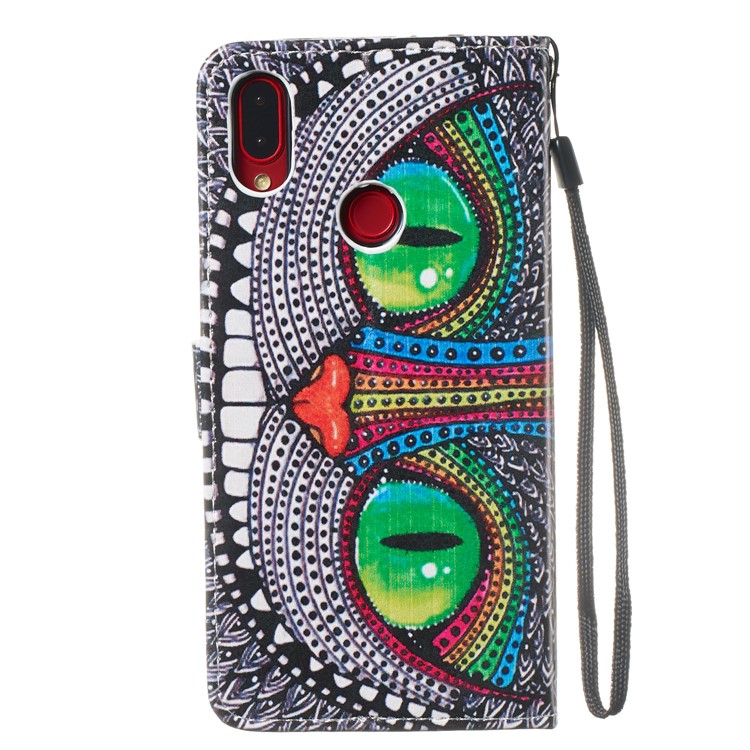 Pattern Printing Leather Wallet Stand Phone Cover for Xiaomi Redmi Note 7 / Note 7 Pro (India) / Note 7S - Style D-4