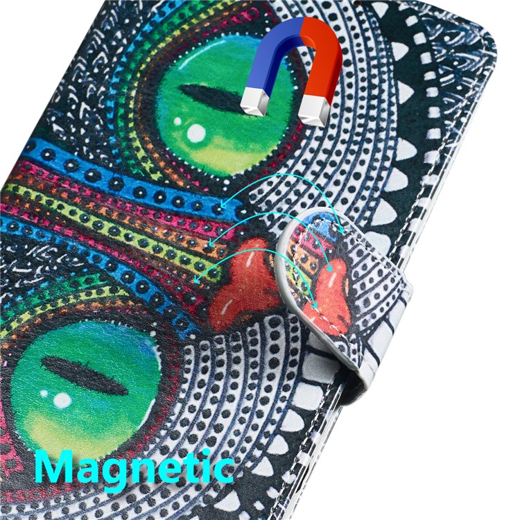Pattern Printing Leather Wallet Stand Phone Cover for Xiaomi Redmi Note 7 / Note 7 Pro (India) / Note 7S - Style D-7