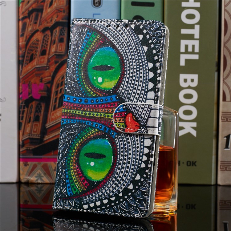 Pattern Printing Leather Wallet Stand Phone Cover for Xiaomi Redmi Note 7 / Note 7 Pro (India) / Note 7S - Style D-9