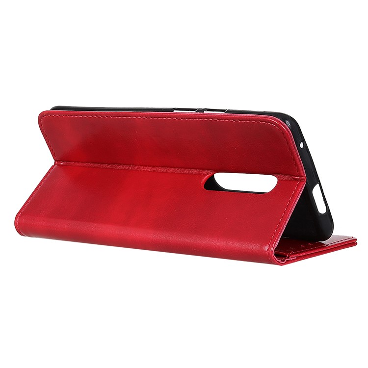 Crazy Horse Texture Leather Phone Cover Case for Xiaomi Redmi K20 / Mi 9T / K20 Pro / Mi 9T Pro - Red-4