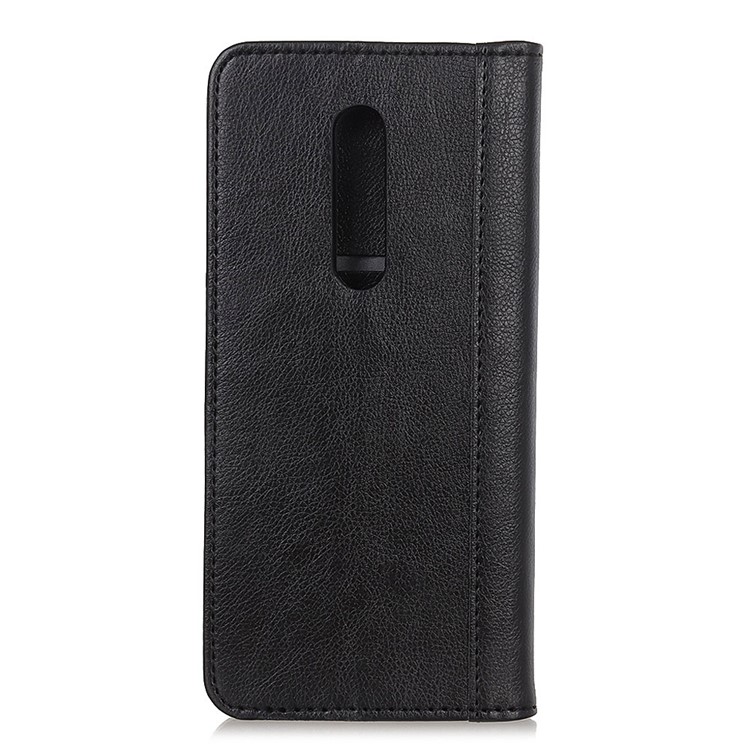 Auto-absorbed Litchi Texture Split Leather Cell Phone Case for Xiaomi Redmi K20 / K20 Pro - Black-3
