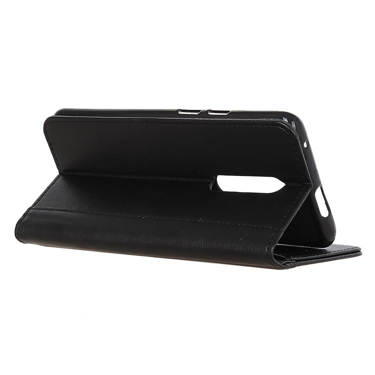 Auto-absorbed Litchi Texture Split Leather Cell Phone Case for Xiaomi Redmi K20 / K20 Pro - Black-4