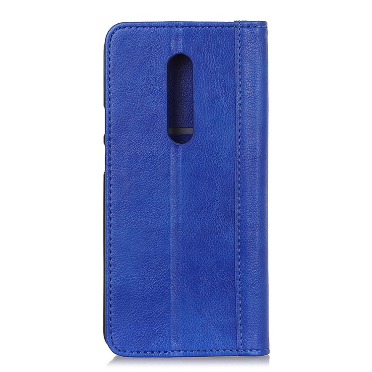 Auto-absorbed Litchi Texture Split Leather Cell Phone Case for Xiaomi Redmi K20 / Mi 9T / K20 Pro / Mi 9T Pro - Dark Blue-3