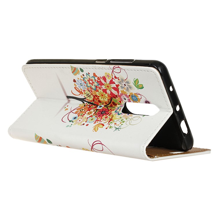 Pattern Printing Wallet Stand PU Leather Phone Shell for Xiaomi Redmi K20 / Mi 9T / K20 Pro / Mi 9T Pro - Colorful Flower Tree-5