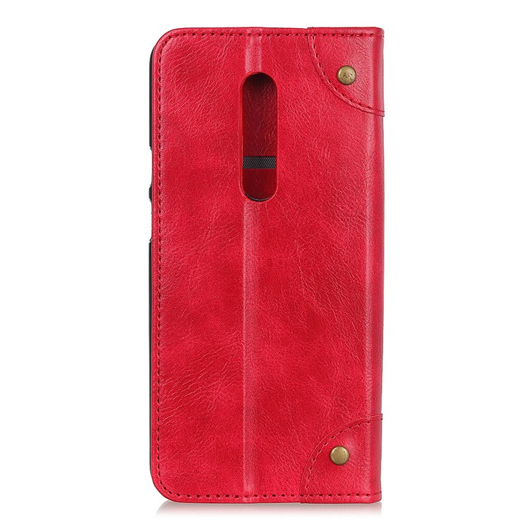 Auto-absorbed Split Leather Phone Shell for Xiaomi Redmi K20 / Mi 9T / K20 Pro / Mi 9T Pro - Red-3