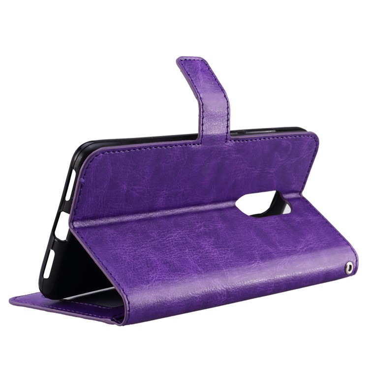 Crazy Horse Leather Wallet Case for Xiaomi Redmi K20 / Mi 9T / Redmi K20 Pro / Mi 9T Pro - Purple-5