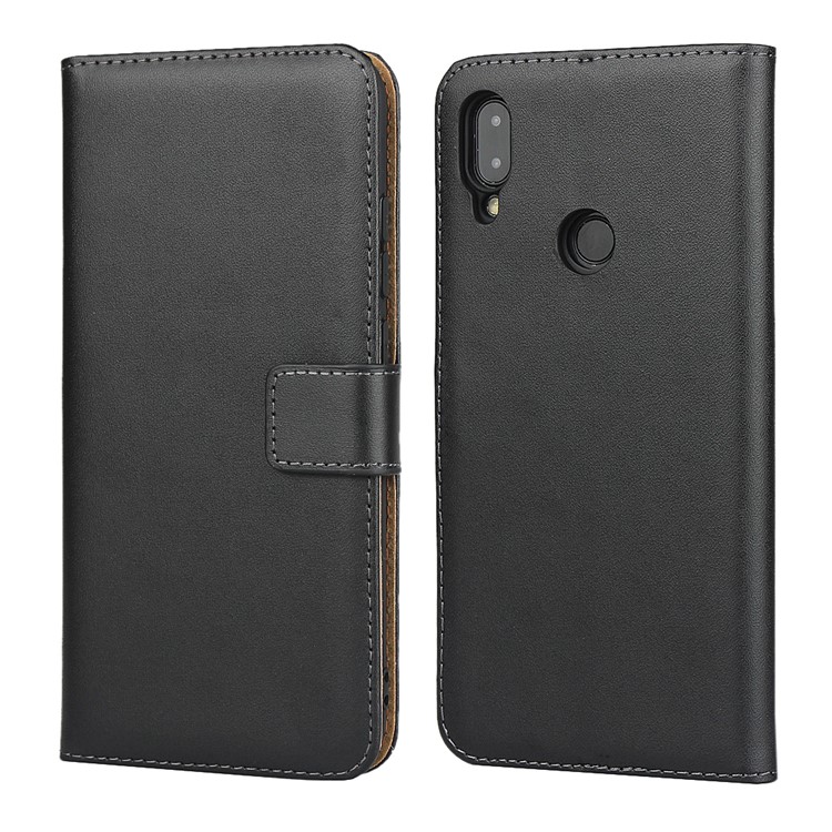 Genuine Leather Phone Cover for Xiaomi Redmi Note 7 / Redmi Note 7 Pro (India) / Redmi Note 7S - Black-2