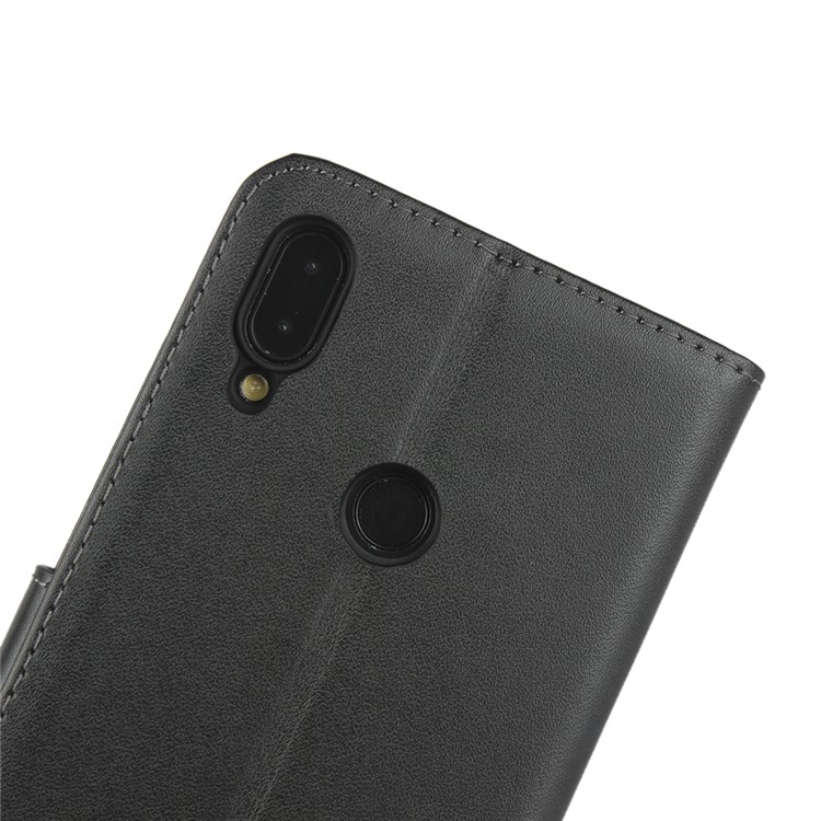 Genuine Leather Phone Cover for Xiaomi Redmi Note 7 / Redmi Note 7 Pro (India) / Redmi Note 7S - Black-9