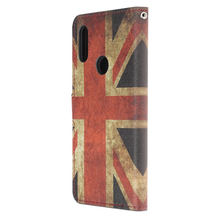 Atravessar A Textura Padrão De Impressão Flip Leather Wallet Stand Shell Do Telefone Para Xiaomi Redmi Note 7 / 7 Pro (índia) / Nota 7S - Bandeira Do Reino Unido-2