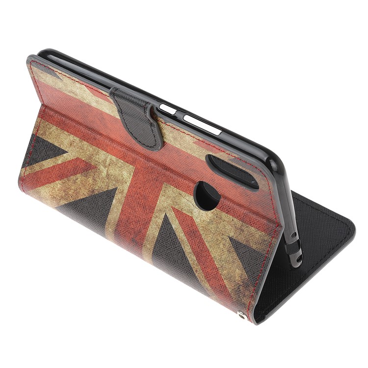 Atravessar A Textura Padrão De Impressão Flip Leather Wallet Stand Shell Do Telefone Para Xiaomi Redmi Note 7 / 7 Pro (índia) / Nota 7S - Bandeira Do Reino Unido-3