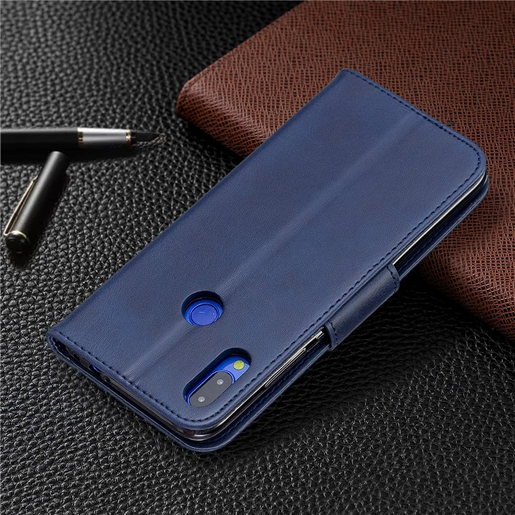 PU Leather Phone Cover for Xiaomi Redmi Note 7 / Note 7 Pro (India) / Note 7S - Blue-8