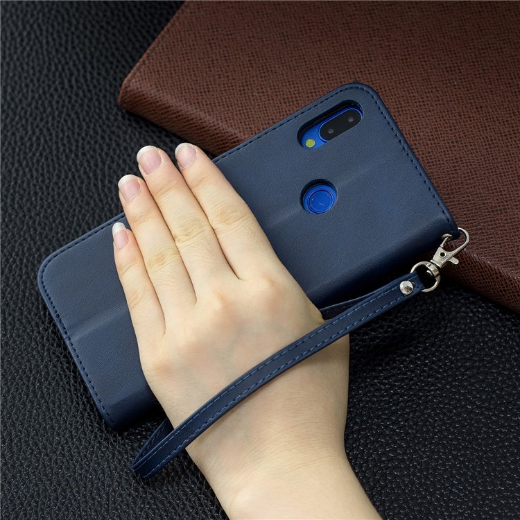 PU Leather Phone Cover for Xiaomi Redmi Note 7 / Note 7 Pro (India) / Note 7S - Blue-9
