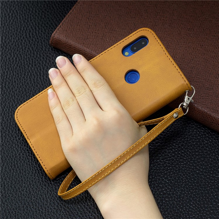 PU Leather Phone Cover for Xiaomi Redmi Note 7 / Note 7 Pro (India) / Note 7S - Light Brown-9