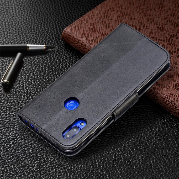 PU Leather Wallet Stand Phone Cover for Xiaomi Redmi 7 / Redmi Y3 - Dark Grey-8