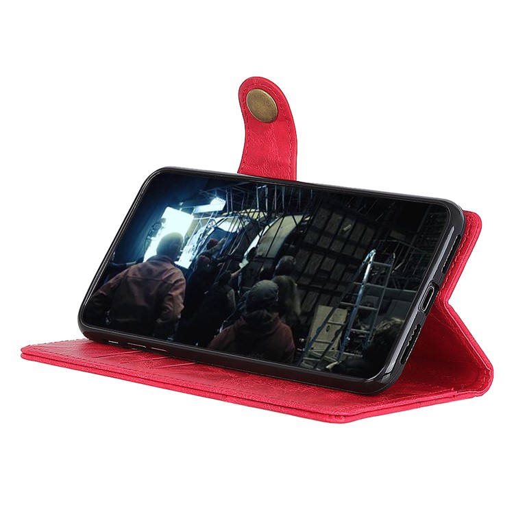 S-shape PU Leather Phone Case with Stand for Xiaomi Redmi K20/Mi 9T/Redmi K20 Pro/Mi 9T Pro - Red-9