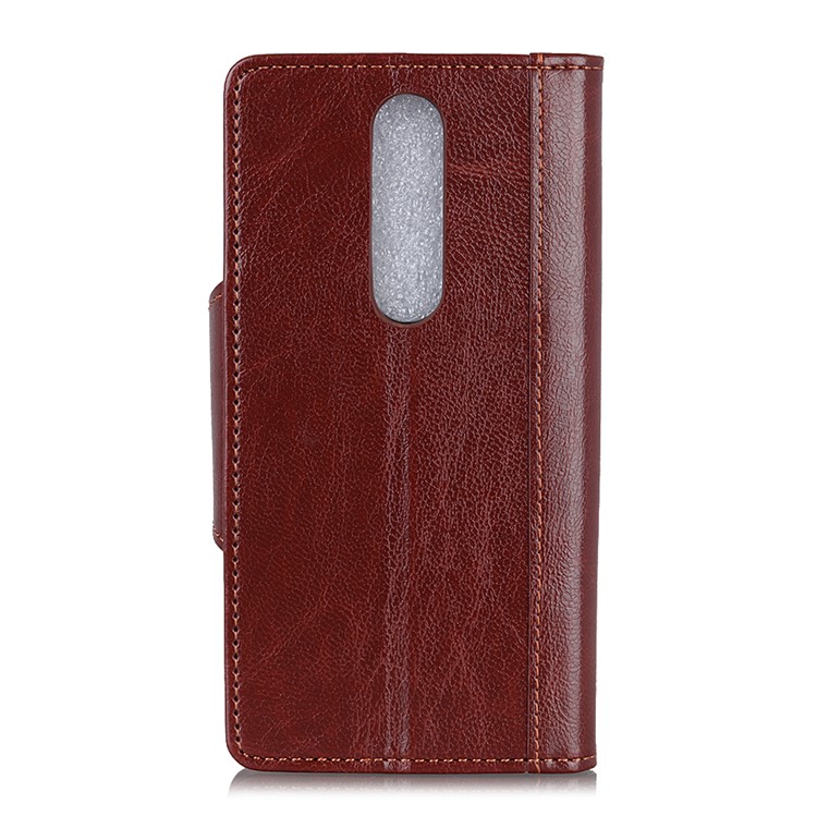 Cowhide Texture Wallet Stand PU Leather Phone Case for Xiaomi Redmi K20/Mi 9T/Redmi K20 Pro/Mi 9T Pro - Dark Brown-10