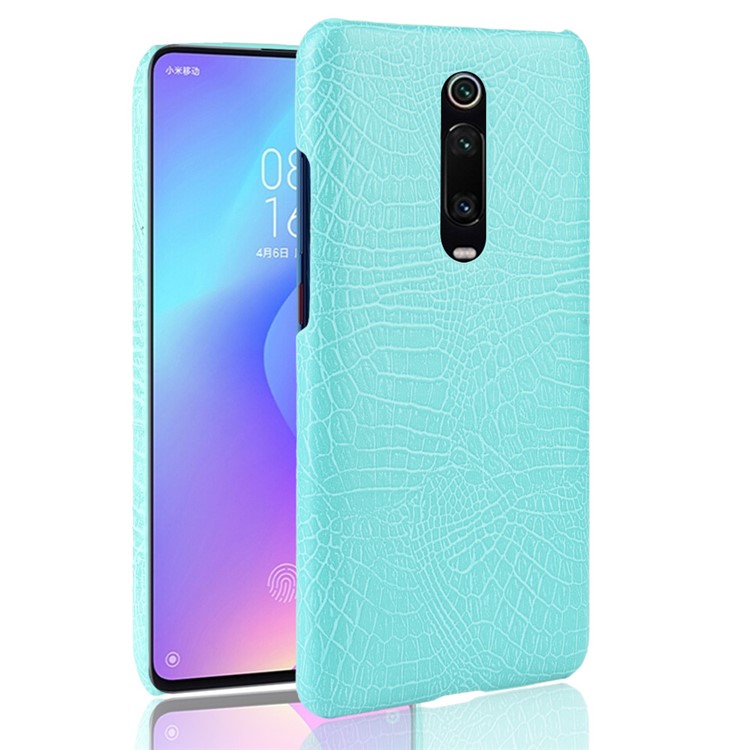 Crocodile Texture PU Leather Coated PC Phone Case for Xiaomi Redmi K20/Redmi K20 Pro/Xiaomi Mi 9T/Xiaomi Mi 9T Pro - Cyan-1