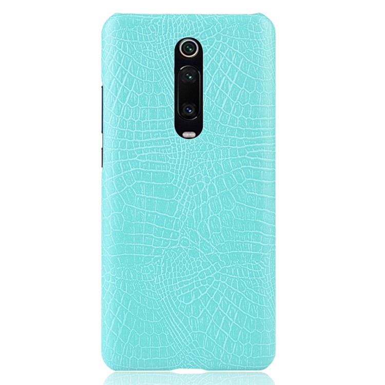 Crocodile Texture PU Leather Coated PC Phone Case for Xiaomi Redmi K20/Redmi K20 Pro/Xiaomi Mi 9T/Xiaomi Mi 9T Pro - Cyan-2