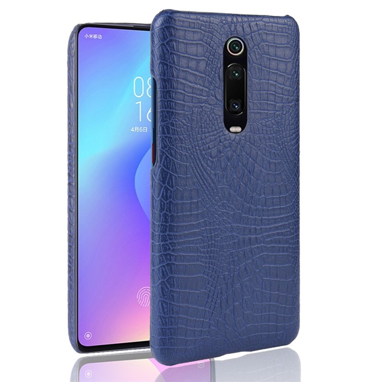 Crocodile Texture PU Leather Coated PC Phone Case for Xiaomi Redmi K20/Redmi K20 Pro/Xiaomi Mi 9T/Xiaomi Mi 9T Pro - Blue-1