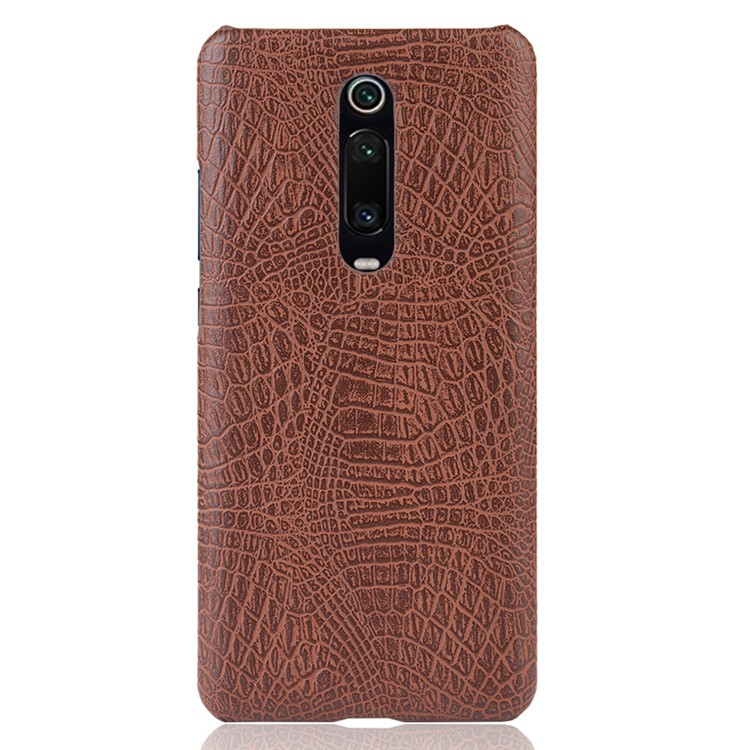 Crocodile Texture PU Leather Coated PC Phone Case for Xiaomi Redmi K20/Redmi K20 Pro/Xiaomi Mi 9T/Xiaomi Mi 9T Pro - Brown-2