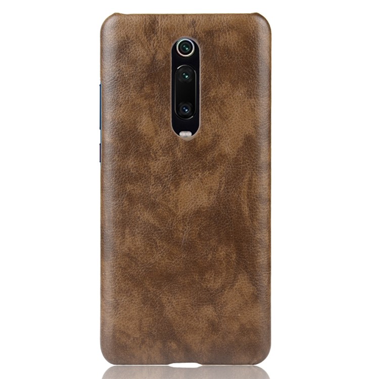 Litchi Skin Leather Coated Hard PC Case for Xiaomi Redmi K20/Redmi K20 Pro/Xiaomi Mi 9T/Xiaomi Mi 9T Pro - Brown-2
