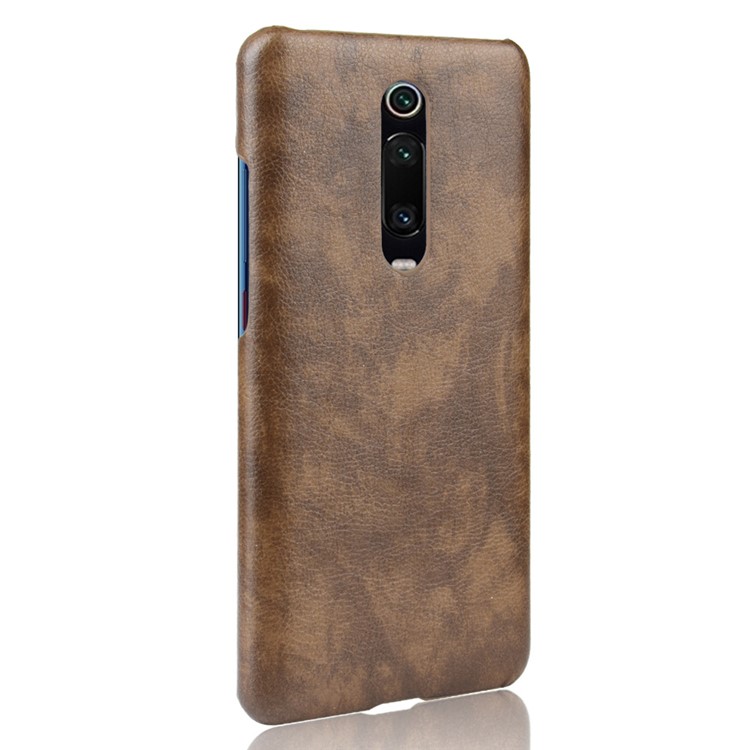 Litchi Skin Leather Coated Hard PC Case for Xiaomi Redmi K20/Redmi K20 Pro/Xiaomi Mi 9T/Xiaomi Mi 9T Pro - Brown-3