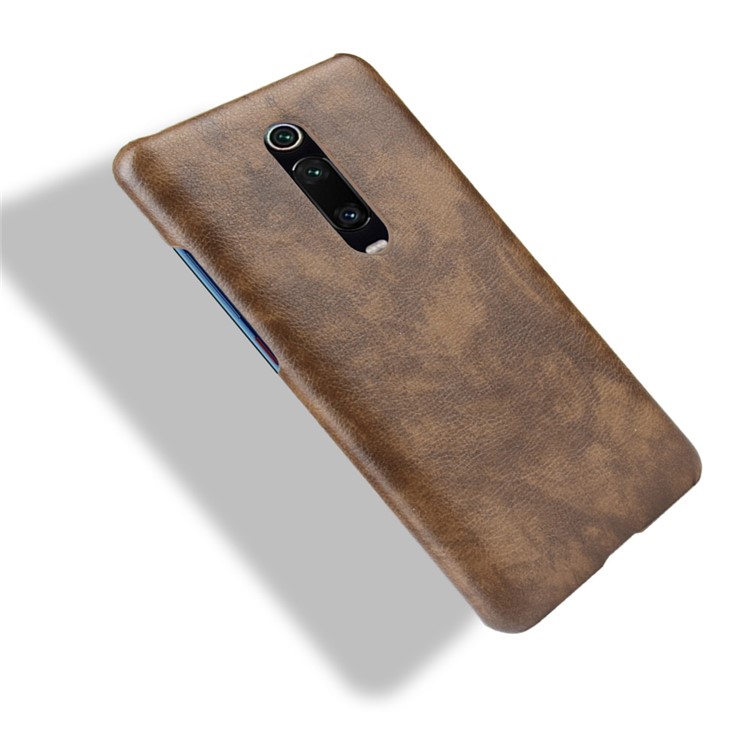 Litchi Skin Leather Coated Hard PC Case for Xiaomi Redmi K20/Redmi K20 Pro/Xiaomi Mi 9T/Xiaomi Mi 9T Pro - Brown-4