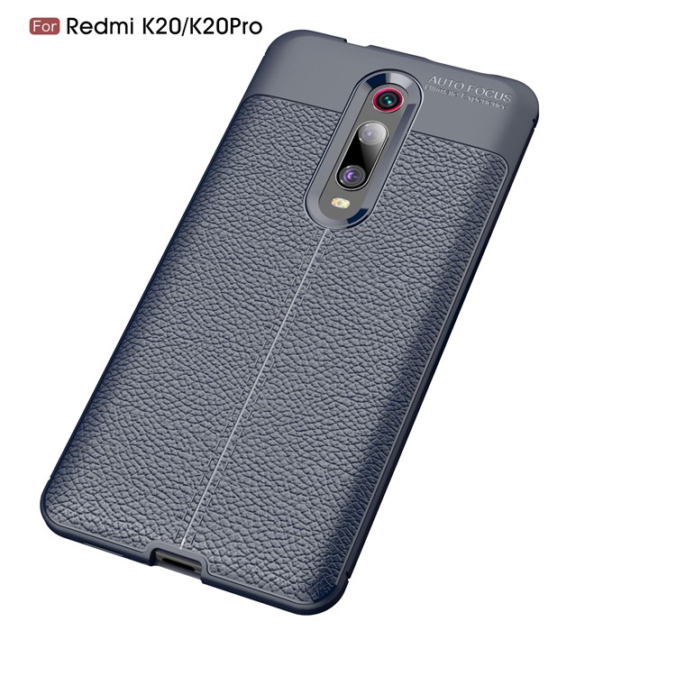 Litchi Texture TPU Case for Xiaomi Redmi K20 / Mi 9T / Redmi K20 Pro / Mi 9T Pro - Dark Blue-12