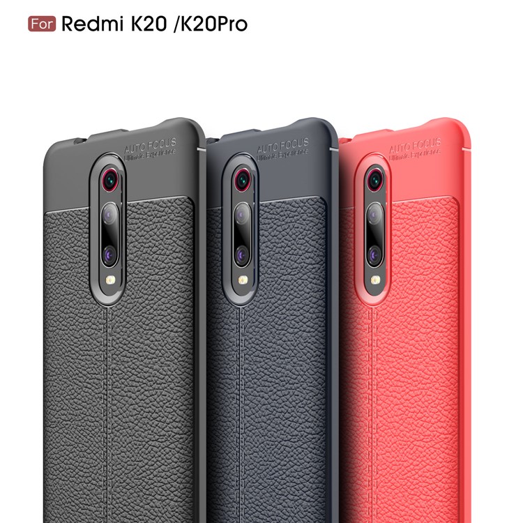 Litchi Texture TPU Case for Xiaomi Redmi K20 / Mi 9T / Redmi K20 Pro / Mi 9T Pro - Dark Blue-14