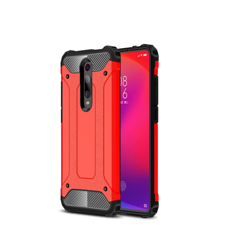 Armor Guard Plastic + TPU Combo Case for Xiaomi Redmi K20 / Mi 9T / K20 Pro / Mi 9T Pro - Red-1