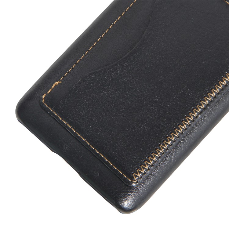 For Xiaomi Mi 5s Vintage Leather Coated Hard Case Phone Accessory - Black-2