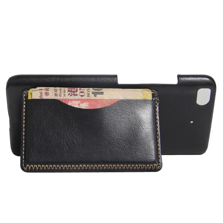 For Xiaomi Mi 5s Vintage Leather Coated Hard Case Phone Accessory - Black-5